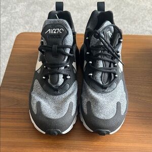 Nike Black and Gray Air Max 270 React